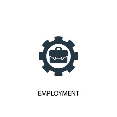 istihdam simgesi. Basit eleman çizimi. istihdam kavramı sembol tasarımı. Web için kullanılabilir