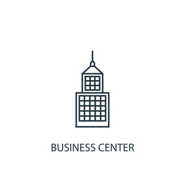 Ícone de linha conceito Business Center. Ilustração de elemento simples. Design de símbolo de esboço de conceito de Business Center. Pode ser usado para web e mobile — Vetor de Stock