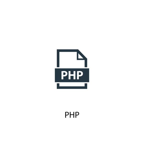 Icono PHP. Ilustración de elementos simples. Diseño de símbolos de concepto PHP. Puede ser utilizado para la web — Vector de stock