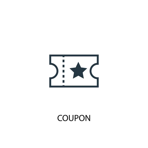 Icona coupon. Illustrazione semplice elemento. design del simbolo del concetto coupon. Può essere utilizzato per il web — Vettoriale Stock