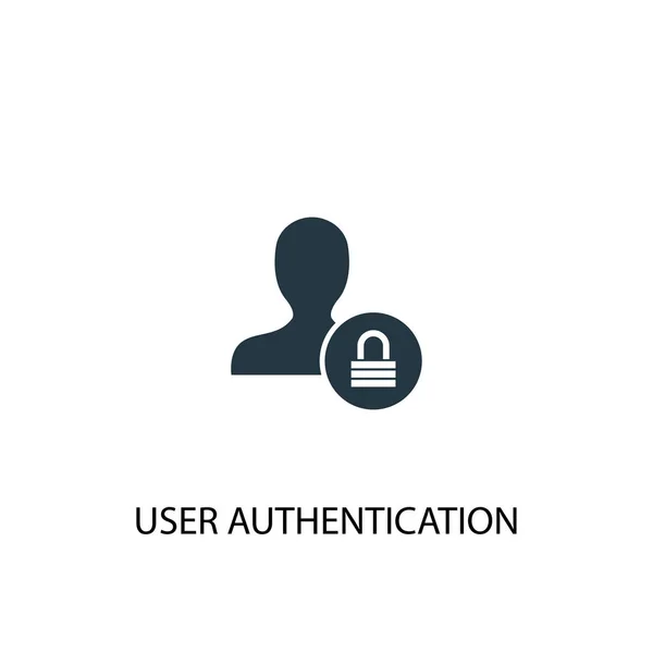 用户身份验证图标。简单元素说明。用户身份验证概念符号设计。可用于网络 — 图库矢量图片