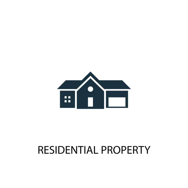 Residential Property icon. Simple element illustration. Residential Property concept symbol design. Can be used for web — Stock Vector