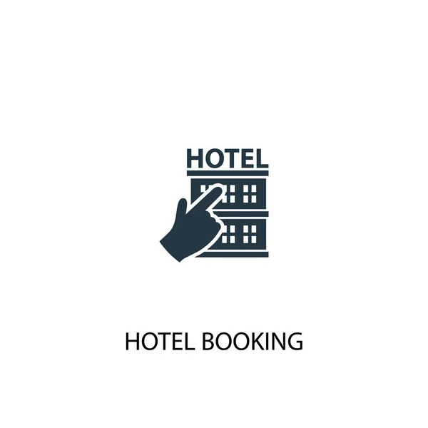 Icono de reserva de hotel. Ilustración de elementos simples. diseño del símbolo del concepto de reserva de hotel. Puede ser utilizado para la web — Vector de stock