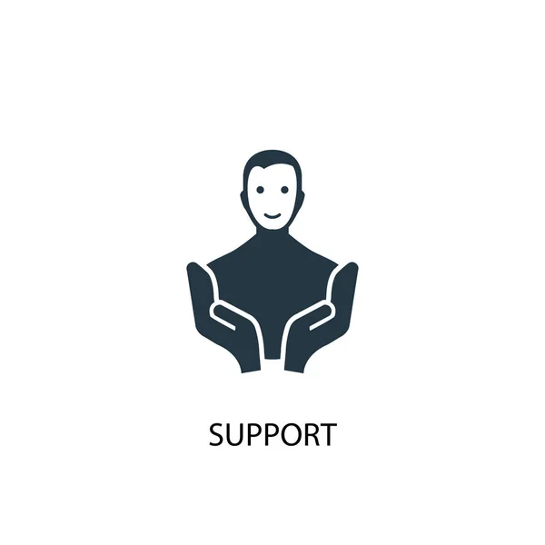 Ícone de suporte. Ilustração de elemento simples. projeto do símbolo do conceito do apoio. Pode ser usado para web — Vetor de Stock