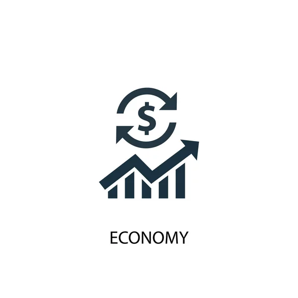 Icona dell'economia. Illustrazione semplice elemento. economia concetto simbolo di progettazione. Può essere utilizzato per il web — Vettoriale Stock