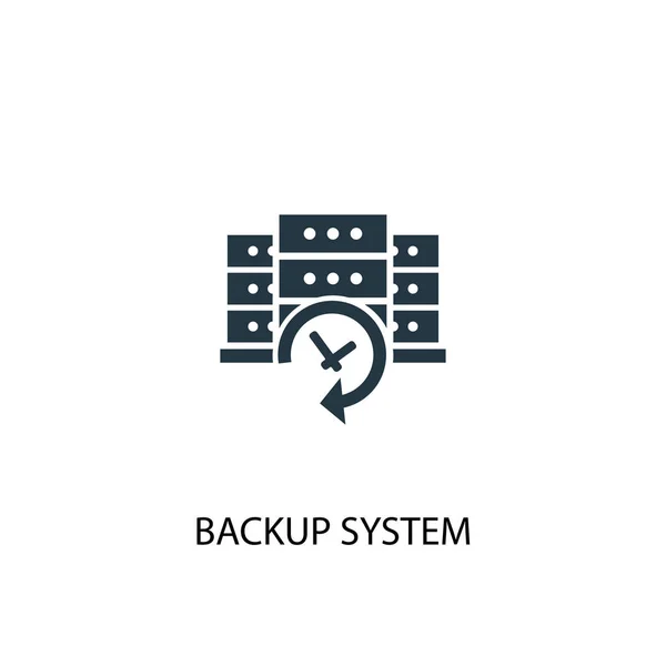 Backup-System-Symbol. einfache Elementillustration. Backup-System-Konzept Symboldesign. kann für das Web verwendet werden — Stockvektor