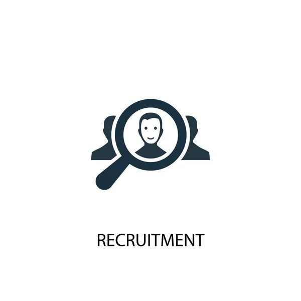 Ícone de recrutamento. Ilustração de elemento simples. projeto de símbolo de conceito de recrutamento. Pode ser usado para web —  Vetores de Stock