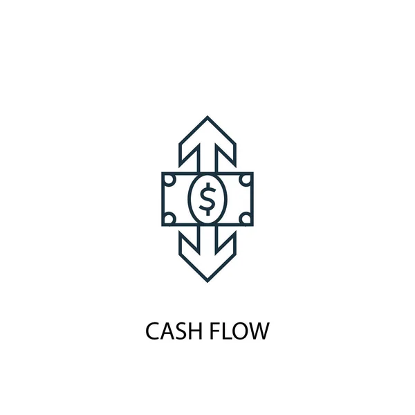 Cash-Flow-Konzept Linie Symbol. einfache Elementillustration. Cash-Flow-Konzept skizzieren Symboldesign. kann für Web und Mobile verwendet werden — Stockvektor