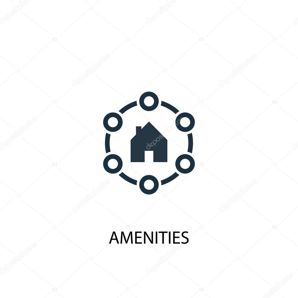 Amenities icon. Simple element illustration. Amenities concept symbol design. Can be used for web and mobile.