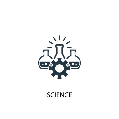 bilim simgesi. Basit eleman çizimi. bilim kavramı sembol tasarımı. Web için kullanılabilir