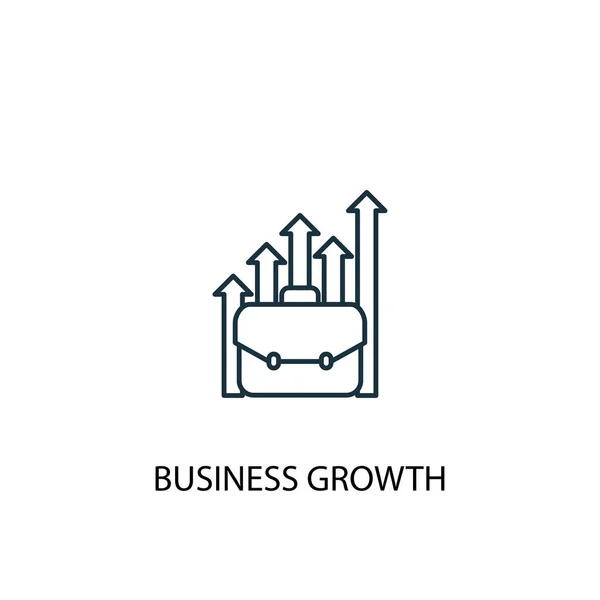 Business Growth concept lijn icoon. Afbeelding van een eenvoudig element. Business Growth concept overzicht symbool ontwerp. Kan gebruikt worden voor web en mobiel — Stockvector