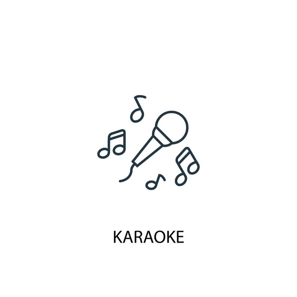 Karaoke concept line icon. Simple element illustration. Karaoke concept outline symbol design. Can be used for web and mobile — Stock Vector