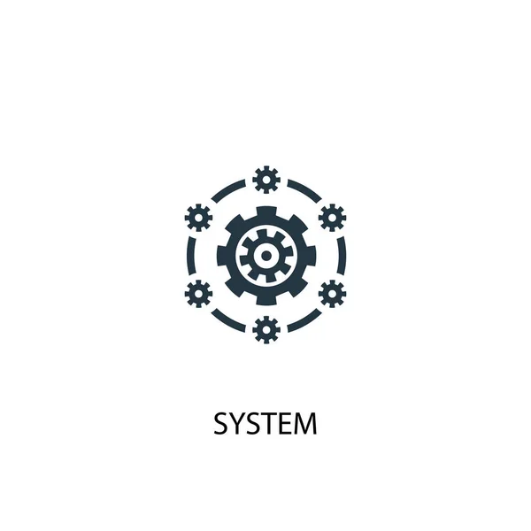 Systemsymbol. einfache Elementillustration. Systemkonzept Symboldesign. kann für das Web verwendet werden — Stockvektor