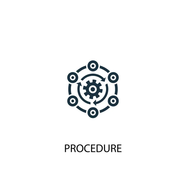 Ícone de procedimento. Ilustração de elemento simples. design de símbolo de conceito de procedimento. Pode ser usado para web — Vetor de Stock