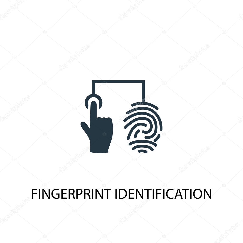 fingerprint identification icon. Simple element illustration. fingerprint identification concept symbol design. Can be used for web 