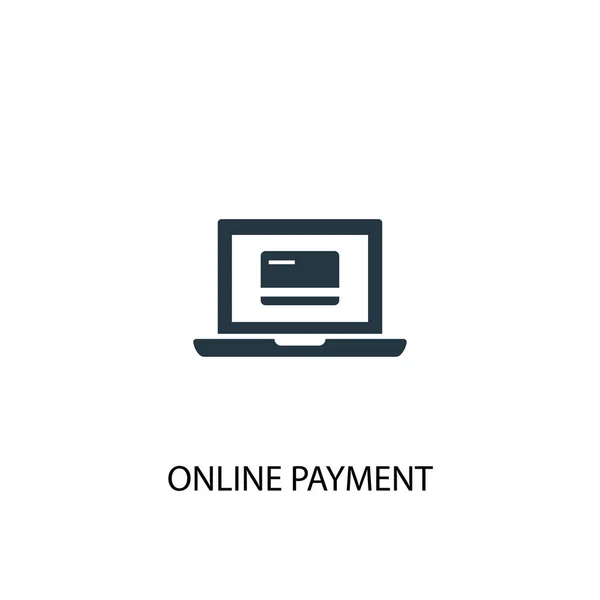 Online-Zahlungssymbol. einfache Elementillustration. Online-Zahlungskonzept Symboldesign. kann für das Web verwendet werden — Stockvektor