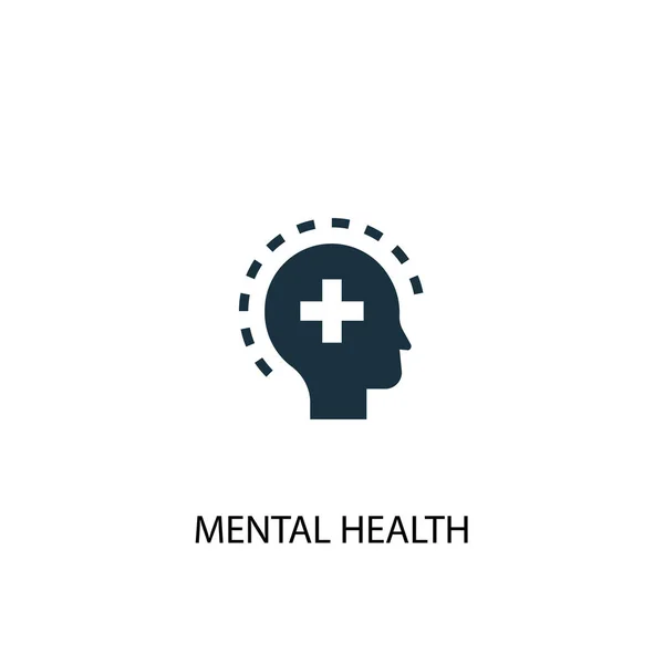 Mental health icon. Simple element illustration. Mental health concept symbol design. Can be used for web — Stock Vector