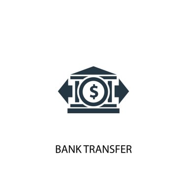 banka havalesi simgesi. Basit eleman çizimi. banka havalesi kavramı sembol tasarımı. Web için kullanılabilir