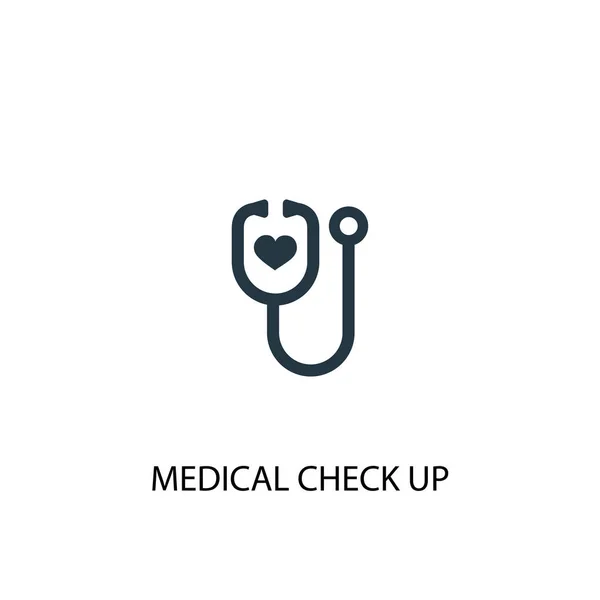 Ícone de check-up médico. Ilustração de elemento simples. projeto médico do símbolo do conceito da verificação acima. Pode ser usado para web — Vetor de Stock