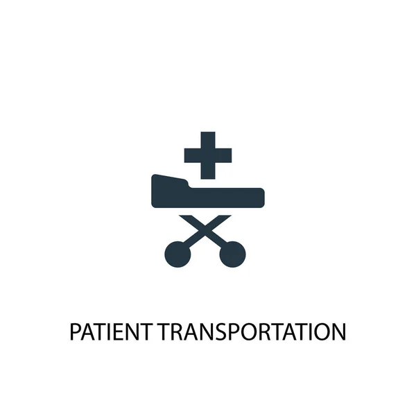 Иконка транспортировки пациента. Простая иллюстрация элемента. Концепция транспортировки пациента дизайн символа. Может быть использован для веб — стоковый вектор