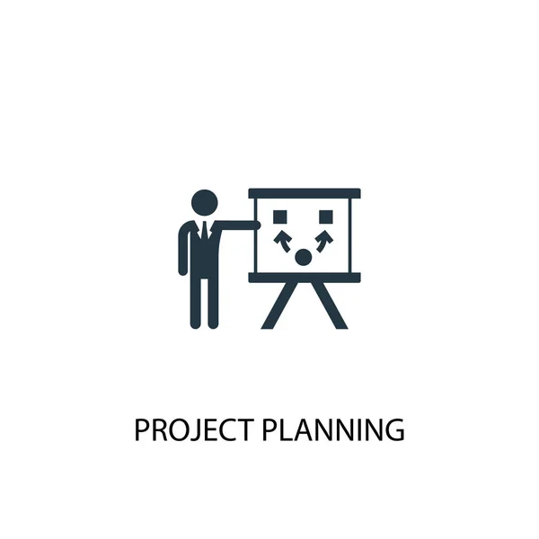 Ikone der Projektplanung. einfache Elementillustration. Projektplanung Konzept Symboldesign. kann für das Web verwendet werden — Stockvektor