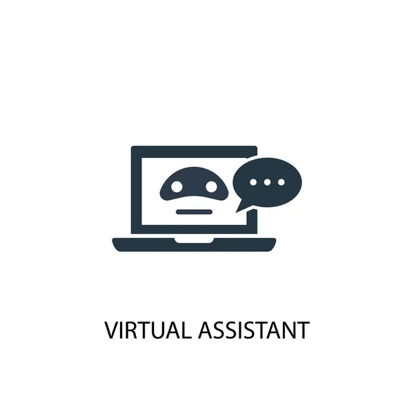 Pictogram voor virtuele assistent. Afbeelding van een eenvoudig element. virtueel assistent concept symbool ontwerp. Kan worden gebruikt voor web — Stockvector