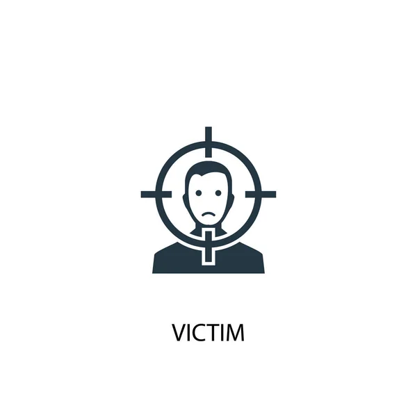 Icono de la víctima. Ilustración de elementos simples. concepto de víctima diseño de símbolo. Puede ser utilizado para la web — Vector de stock
