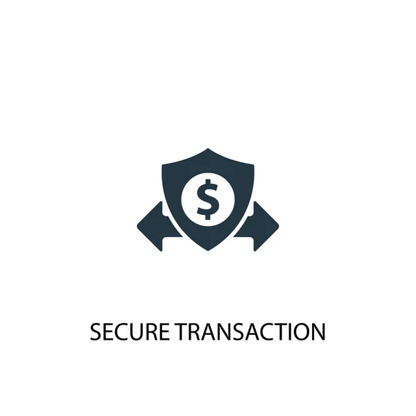 Icône de transaction sécurisée. Illustration d'élément simple. conception de symbole de concept de transaction sécurisé. Peut être utilisé pour le web — Image vectorielle