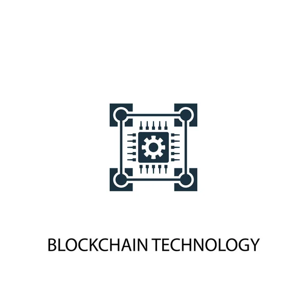 Blockchain-Technologie. einfache Elementillustration. Blockchain-Technologie-Konzept Symboldesign. kann für das Web verwendet werden — Stockvektor