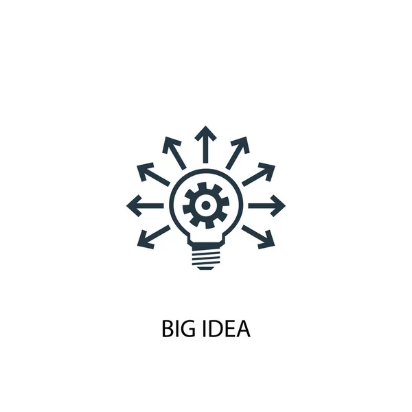 Ikona duży pomysł. Prosta ilustracja elementu. projekt symbolu koncepcji Big idea. Może być używany do sieci — Wektor stockowy