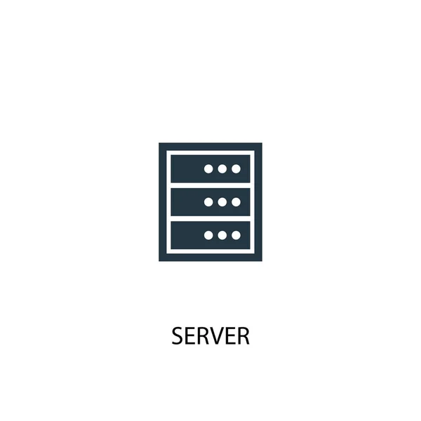 Ikon server. Ilustrasi elemen sederhana. Desain konsep server. Dapat digunakan untuk web - Stok Vektor