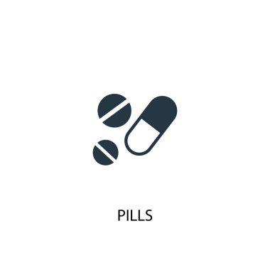 hap simgesi. Basit eleman çizimi. haplar kavram sembolü tasarımı. Web için kullanılabilir