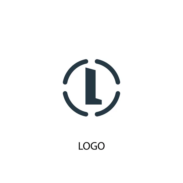 Ikona loga. Ukázka jednoduchého prvku. návrh symbolů loga. Lze použít pro web — Stockový vektor