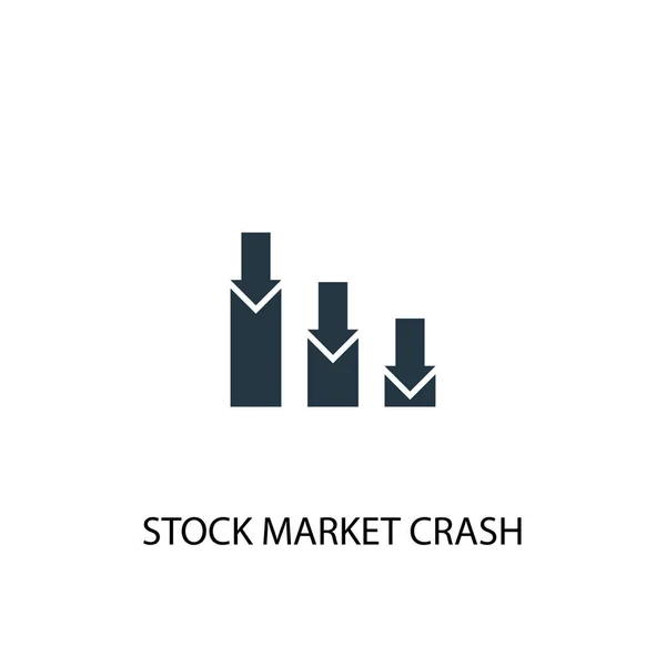 股市崩盘图标。简单元素说明。股市崩盘概念符号设计。可用于网络 — 图库矢量图片