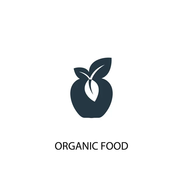 Ikona organické potraviny. Ukázka jednoduchého prvku. návrh symbolů ekologického stravování. Lze použít pro web — Stockový vektor