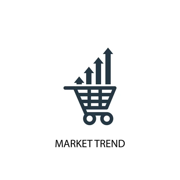Icono de tendencia de mercado. Ilustración de elementos simples. diseño de símbolo de concepto de tendencia de mercado. Puede ser utilizado para la web — Vector de stock