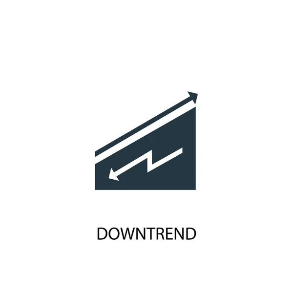 Downtrend simgesi. Basit eleman çizimi. downtrend kavram sembolü tasarımı. Web için kullanılabilir — Stok Vektör