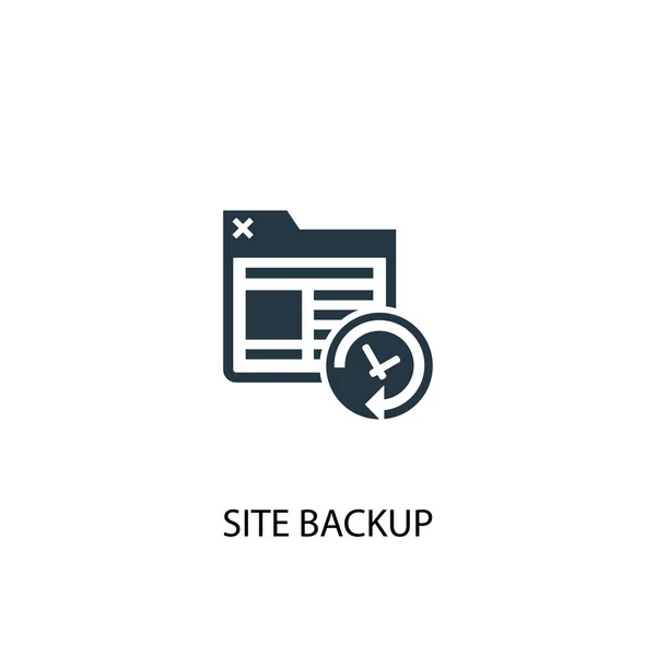 Website-Backup-Symbol. einfache Elementillustration. Website-Backup-Konzept Symboldesign. kann für das Web verwendet werden — Stockvektor