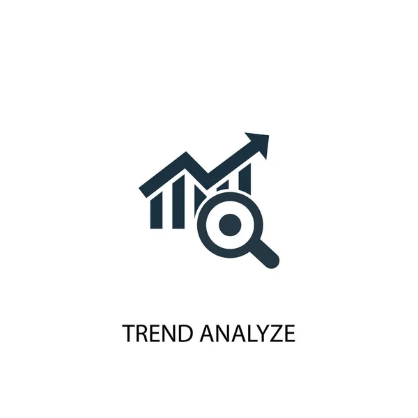 Trend analyze icon. Simple element illustration. trend analyze concept symbol design. Can be used for web — Stock Vector