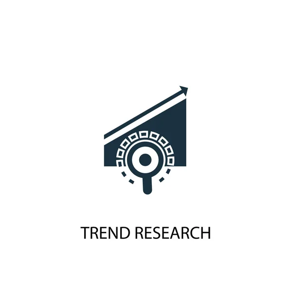 Ikon för trend forskning. Enkelt element illustration. trend Research koncept symbol design. Kan användas för webb — Stock vektor
