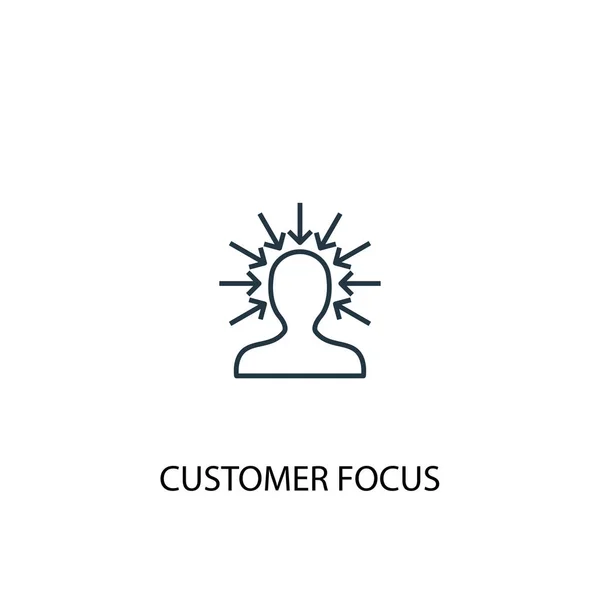 customer focus concept line icon. Simple element illustration. customer focus concept outline symbol design. Can be used for web and mobile