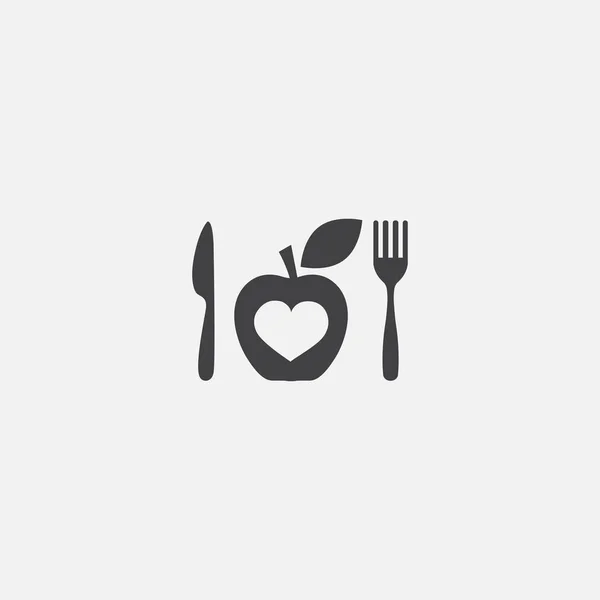 Icône de base du régime alimentaire. Illustration simple. conception de symbole de régime. Peut être utilisé pour le web, et mobile — Image vectorielle