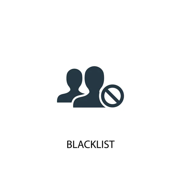 Icona della lista nera. Illustrazione semplice elemento. Design del simbolo della lista nera. Può essere utilizzato per il web — Vettoriale Stock