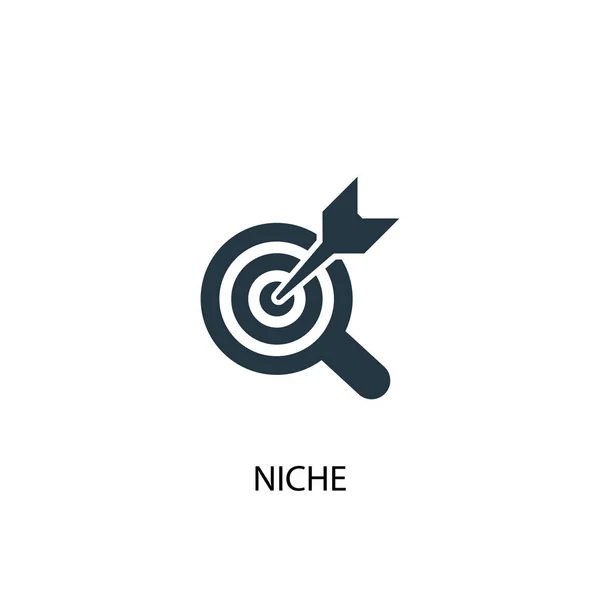 Icône de niche. Illustration d'élément simple. concept de niche conception de symbole. Peut être utilisé pour le web — Image vectorielle