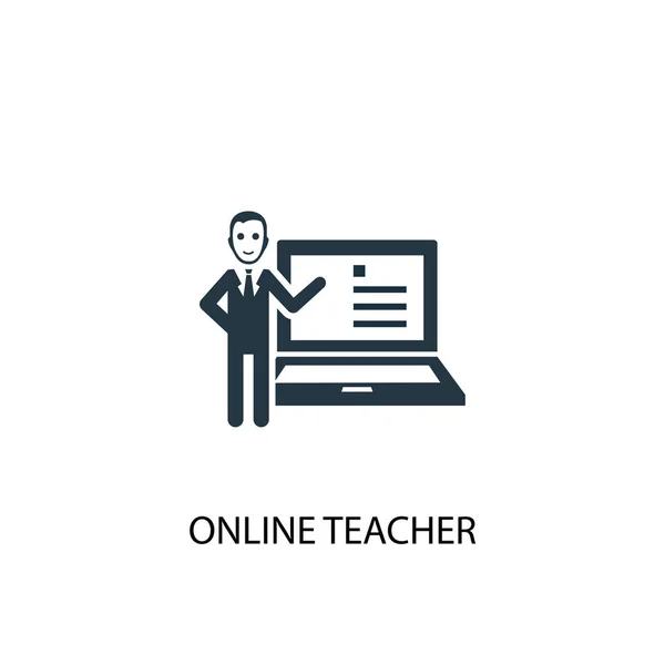 online teacher icon. Simple element illustration. online teacher concept symbol design. Can be used for web
