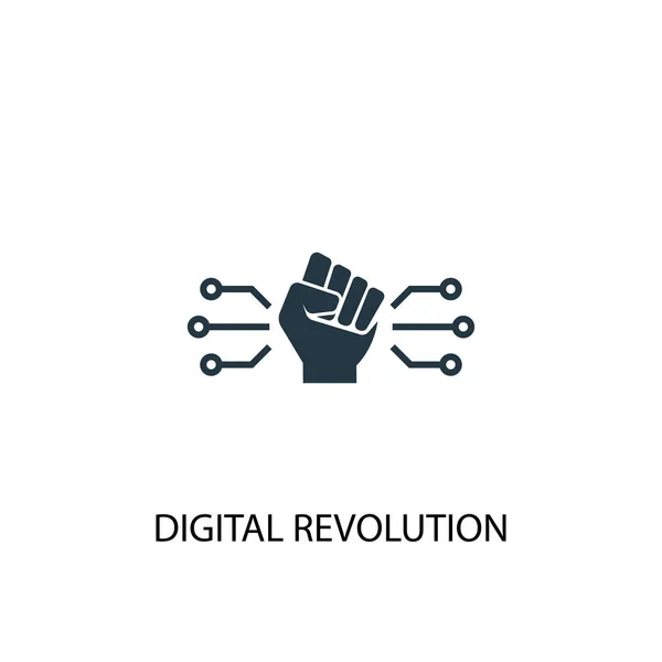 Ikone der digitalen Revolution. einfache Elementillustration. Konzept der digitalen Revolution Symboldesign. kann für das Web verwendet werden — Stockvektor