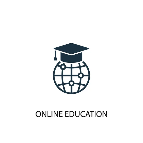 Online-Bildungsikone. einfache Elementillustration. Online-Bildungskonzept Symboldesign. kann für das Web verwendet werden — Stockvektor