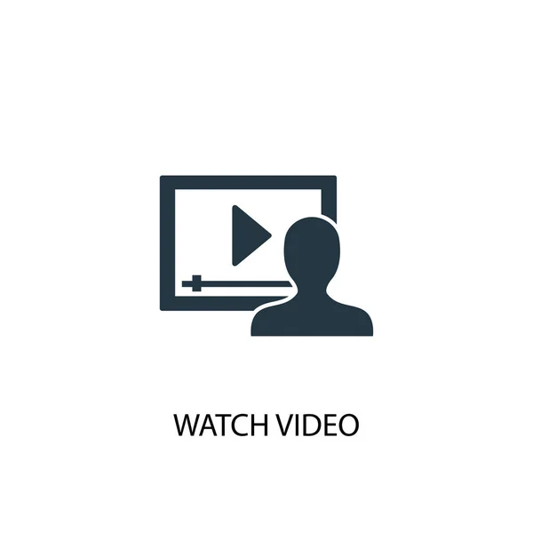 watch video icon. Simple element illustration. watch video concept symbol design. Can be used for web