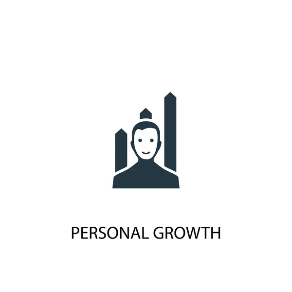 Icona della crescita personale. Illustrazione semplice elemento. concetto di crescita personale simbolo di design. Può essere utilizzato per il web — Vettoriale Stock