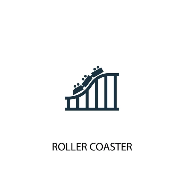 रोलर कोस्टर आइकन। सरल तत्व चित्रण। रोलर कोस्टर अवधारणा प्रतीक डिजाइन। वेब के लिए इस्तेमाल किया जा सकता है — स्टॉक वेक्टर